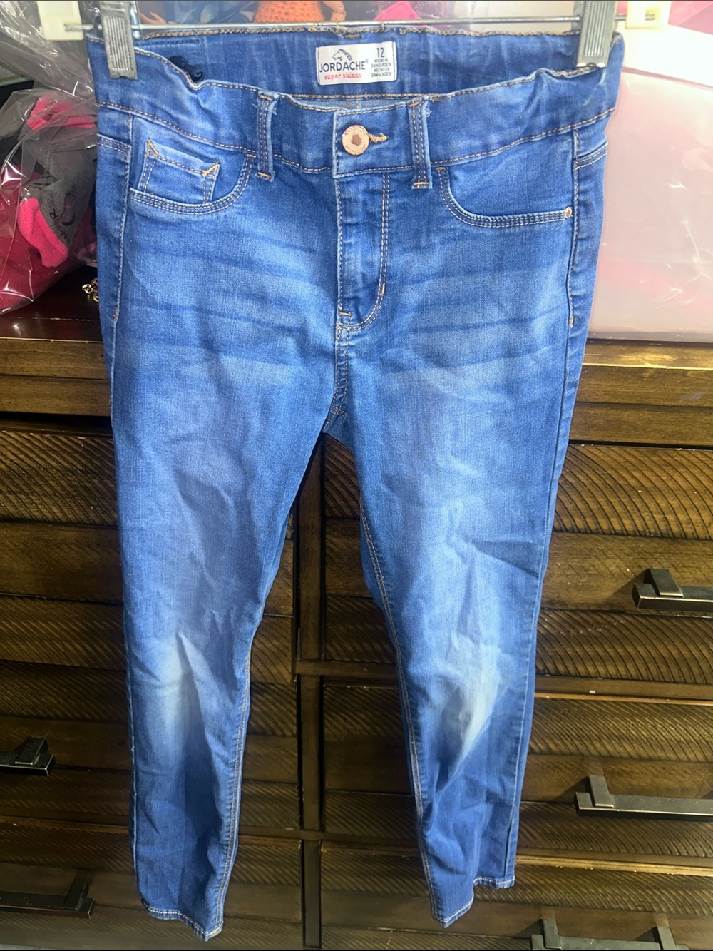 Jordache Girls Medium Blue Stretch Skinny Jeans